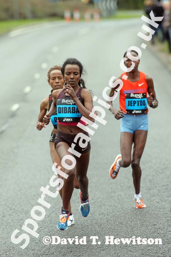 Tirunesh Dibaba leads the BUPA Great North Run.